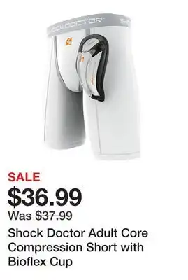 Dick's Sporting Goods Shock Doctor Adult Core Compression Short with Bioflex Cup offer