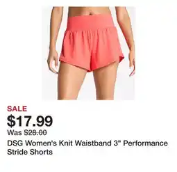 Dick's Sporting Goods DSG Women's Knit Waistband 3 Performance Stride Shorts offer