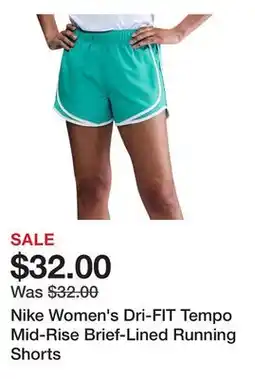 Dick's Sporting Goods Nike Women's Dri-FIT Tempo Mid-Rise Brief-Lined Running Shorts offer