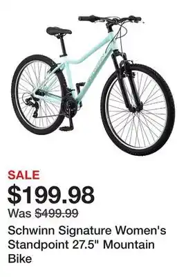 Dick's Sporting Goods Schwinn Signature Women's Standpoint 27.5 Mountain Bike offer