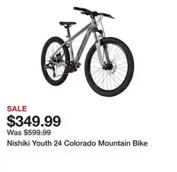 Dick's Sporting Goods Nishiki Youth 24 Colorado Mountain Bike offer