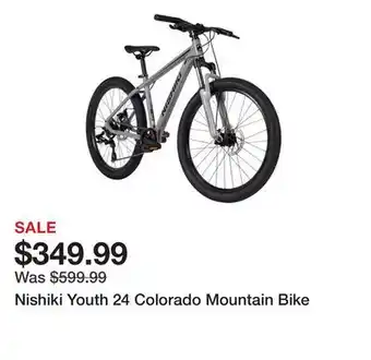Dick's Sporting Goods Nishiki Youth 24 Colorado Mountain Bike offer