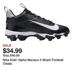 Dick's Sporting Goods Nike Kids' Alpha Menace 4 Shark Football Cleats offer