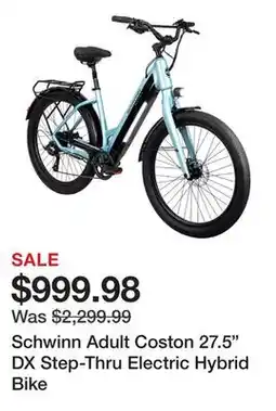 Dick's Sporting Goods Schwinn Adult Coston 27.5 DX Step-Thru Electric Hybrid Bike offer