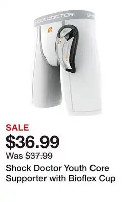 Dick's Sporting Goods Shock Doctor Youth Core Supporter with Bioflex Cup offer