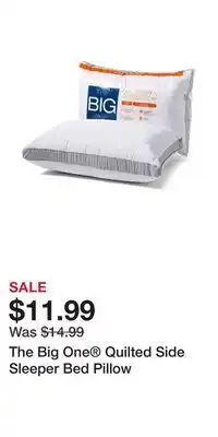 Kohl's The Big One Quilted Side Sleeper Bed Pillow offer