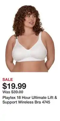 Kohl's Playtex 18 Hour Ultimate Lift & Support Wireless Bra 4745 offer