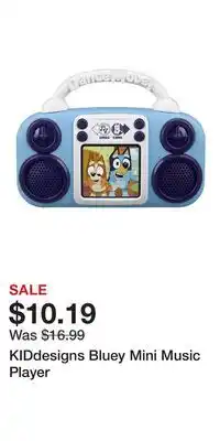 Kohl's KIDdesigns Bluey Mini Music Player offer