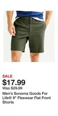 Kohl's Men's Sonoma Goods For Life 9 Flexwear Flat Front Shorts offer