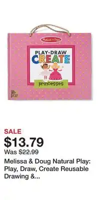 Kohl's Melissa & Doug Natural Play: Play, Draw, Create Reusable Drawing & Magnet Kit - Princesses offer