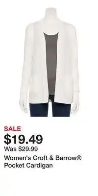 Kohl's Women's Croft & Barrow Pocket Cardigan offer
