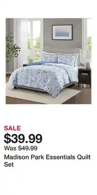 Kohl's Madison Park Essentials Quilt Set offer