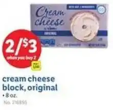 Lidl Cream cheese block, original offer