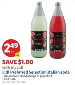 Lidl Lidl Preferred Selection Italian soda offer