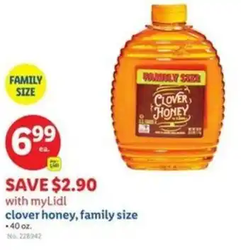 Lidl Clover honey, family size offer