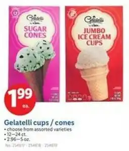 Lidl Gelatelli cups/cones offer