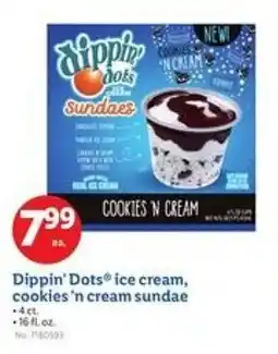 Lidl Dippin' Dots ice cream, cookies 'n cream sundae offer