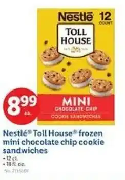 Lidl Nestlé Toll House frozen mini chocolate chip cookie sandwiches offer