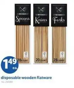 Lidl disposable wooden flatware offer