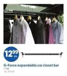 Lidl G-Force expandable car closet bar offer
