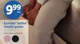 Lidl Esmara ladies' muslin pants offer