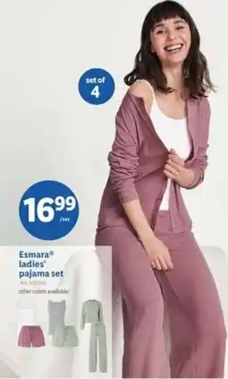 Lidl Esmara ladies' pajama offer