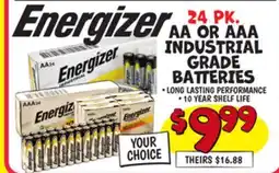 Ollie's ENERGIZER 24 PK. AA OR AAA INDUSTRIAL GRADE BATTERIES offer