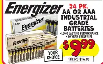 Ollie's ENERGIZER 24 PK. AA OR AAA INDUSTRIAL GRADE BATTERIES offer