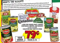 Ollie's Kitchen Basic, Contadina, Del Monte, S&W offer
