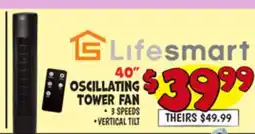 Ollie's Lifesmart 40 Oscillating Tower Fan offer