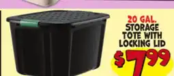 Ollie's 20 GAL. STORAGE TOTE WITH LOCKING LID offer