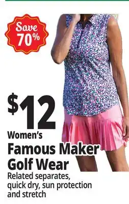 Ocean State Job Lot Women's Famous Maker Golf Wear offer