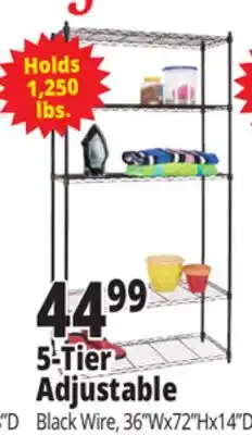Ocean State Job Lot 5-Tier Household Wire Shelving offer