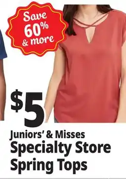 Ocean State Job Lot Juniors' & Misses Specialty Store Spring Tops offer