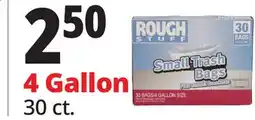 Ocean State Job Lot Rough Stuff 4 Gal Small Trash Bags 30 Count offer
