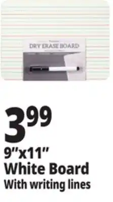 Ocean State Job Lot Writing Lines White Board 9x11 offer