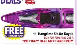 Ocean State Job Lot Perception Hangtime 11.0 Recreational Kayak offer