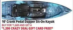 Ocean State Job Lot 10' Crank Pedal Dapper Sit-On Kayak offer
