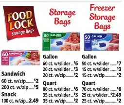 Ocean State Job Lot Food Lock Bags offer
