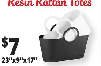 Ocean State Job Lot Resin Rattan Totes offer