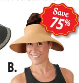 Ocean State Job Lot Wide Brim Roll-Up Visor offer