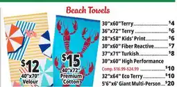 Ocean State Job Lot Beach Towels offer