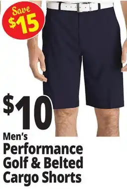 Ocean State Job Lot Men's Performance Golf & Belted Cargo Shorts offer