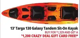 Ocean State Job Lot Wilderness Systems Targa 130T Recreational Tandem Kayak Mango offer
