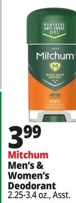 Ocean State Job Lot Mitchum Men's & Women's Deodorant offer