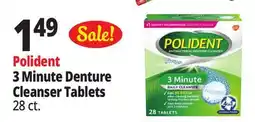 Ocean State Job Lot Polident 3 Minute Denture Cleanser Tablets offer