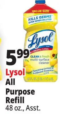Ocean State Job Lot Lysol All Purpose Refill offer