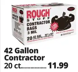 Ocean State Job Lot Rough Stuff 42 Gal Contractor Trash Bags 20 Count offer