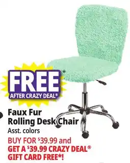 Ocean State Job Lot Faux Fur Rolling offer