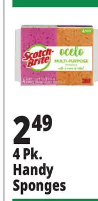 Ocean State Job Lot Scotch-Brite Ocelo Multi-Purpose 3M Sponges 4 Count offer